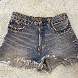 Abercrombie and Fitch studded denim shorts